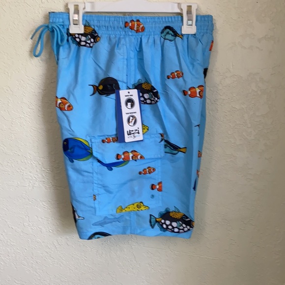 🐠🐡🐟UZZI Activewear SizeL Swim Trunks NWT 🐡🐠🐟 - Picture 3 of 10